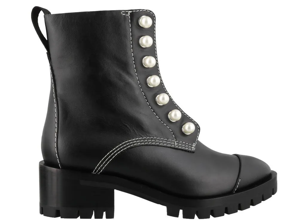 3.1 Phillip Lim Hayett Pearl Detail Zipper Boots
