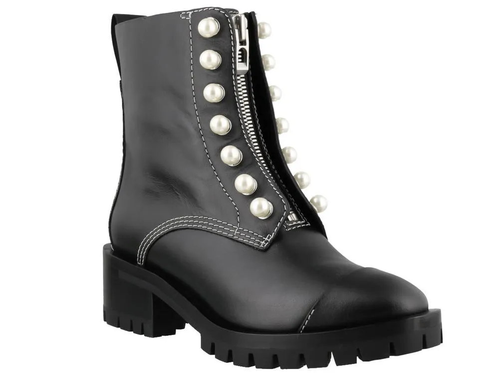 3.1 Phillip Lim Hayett Pearl Detail Zipper Boots