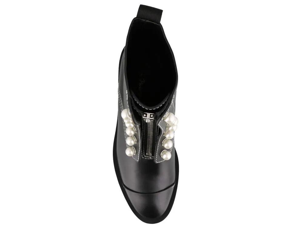 3.1 Phillip Lim Hayett Pearl Detail Zipper Boots