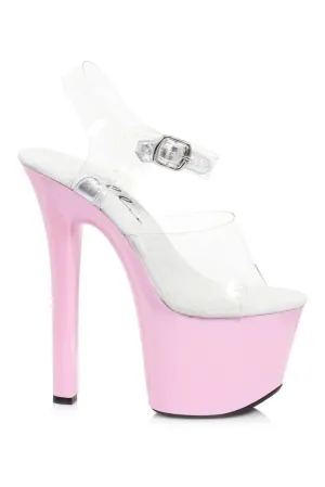 711-FLIRT Stripper Sandal | Clear Patent