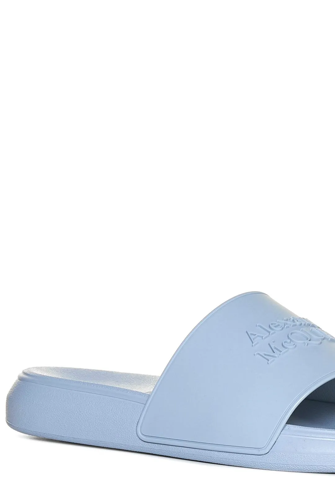 Alexander McQueen Logo Embossed Slip-On Slides