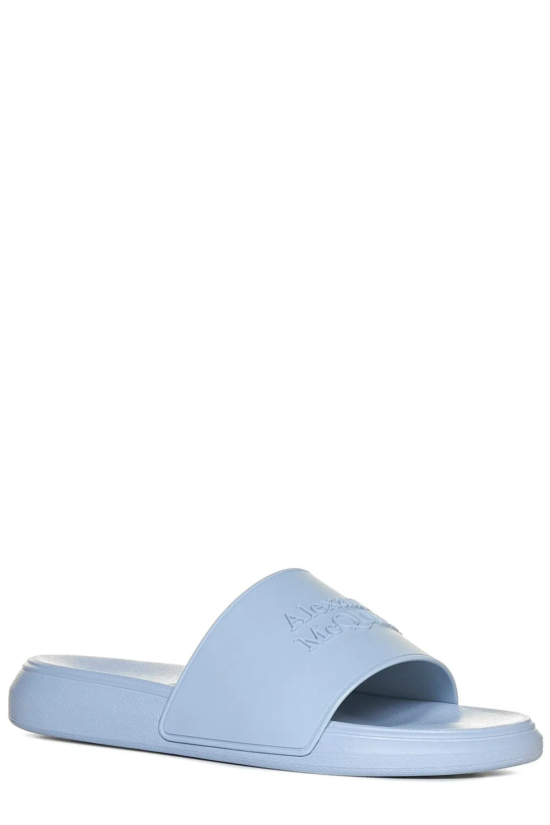 Alexander McQueen Logo Embossed Slip-On Slides