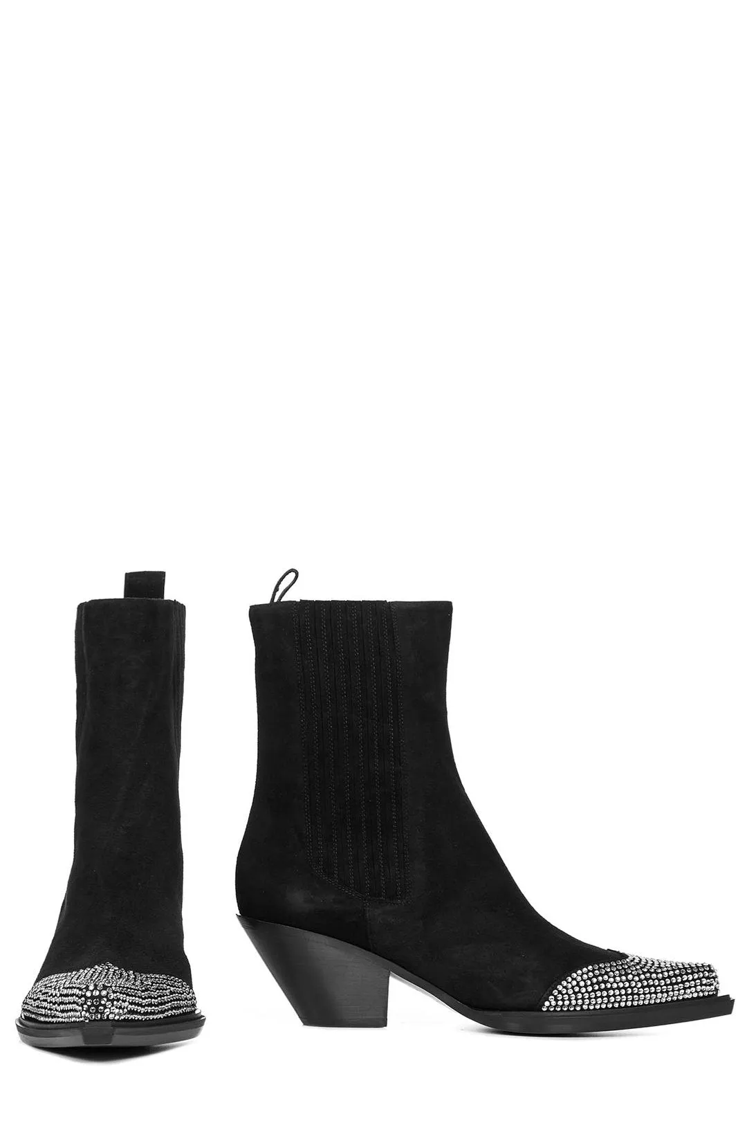 Alexandre Vauthier Embellished Panlled Ankle boots