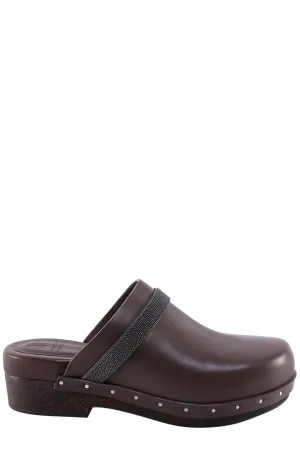 Brunello Cucinelli Embellished Slip-On Clogs