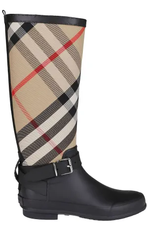Burberry House Check Slip-On Rain Boots