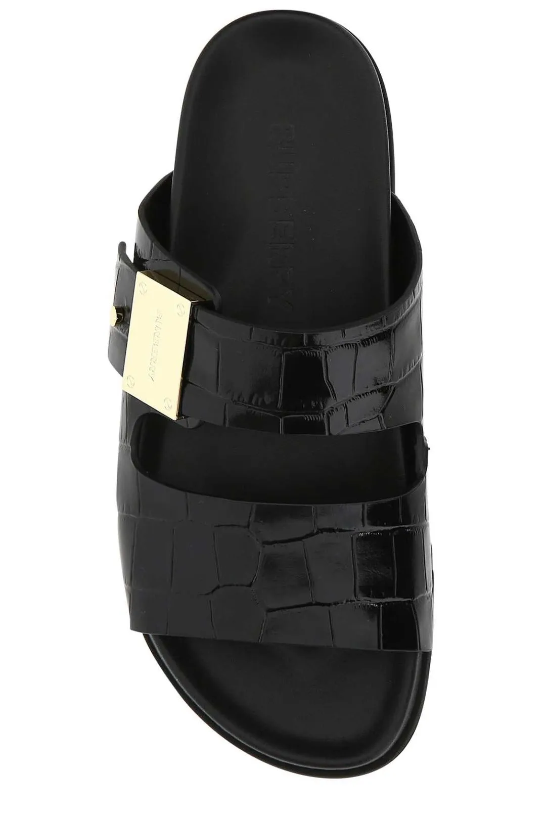 Burberry Logo Plaque Embossed Slides