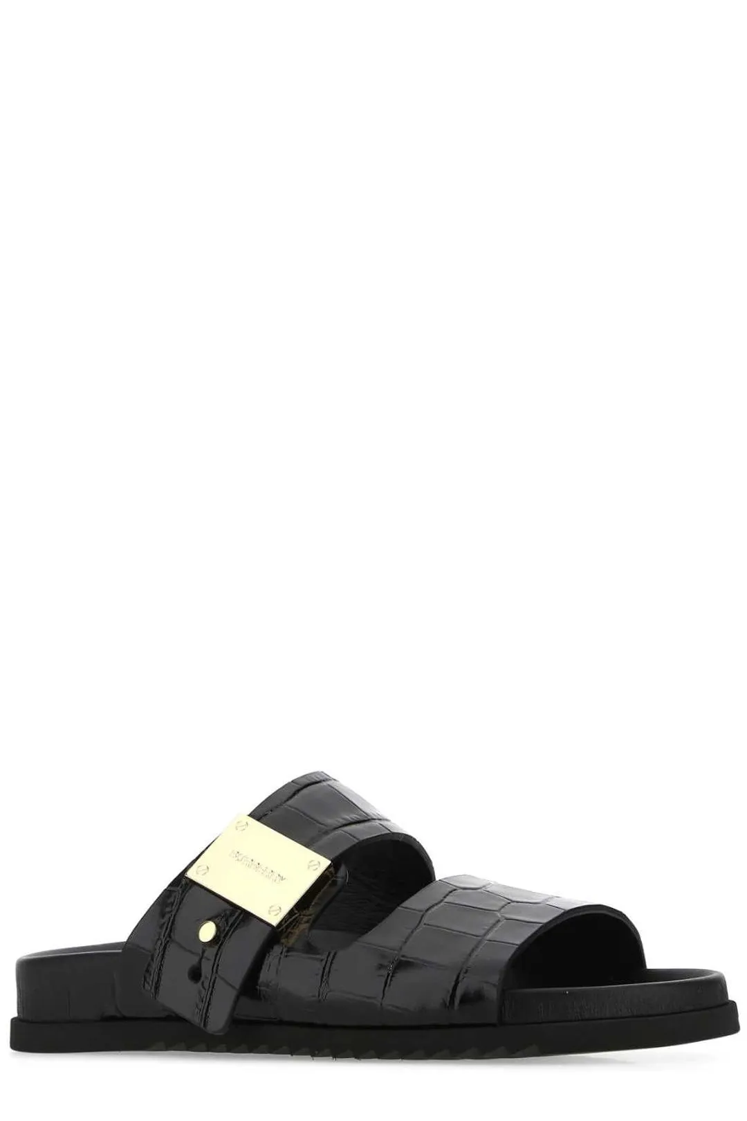 Burberry Logo Plaque Embossed Slides