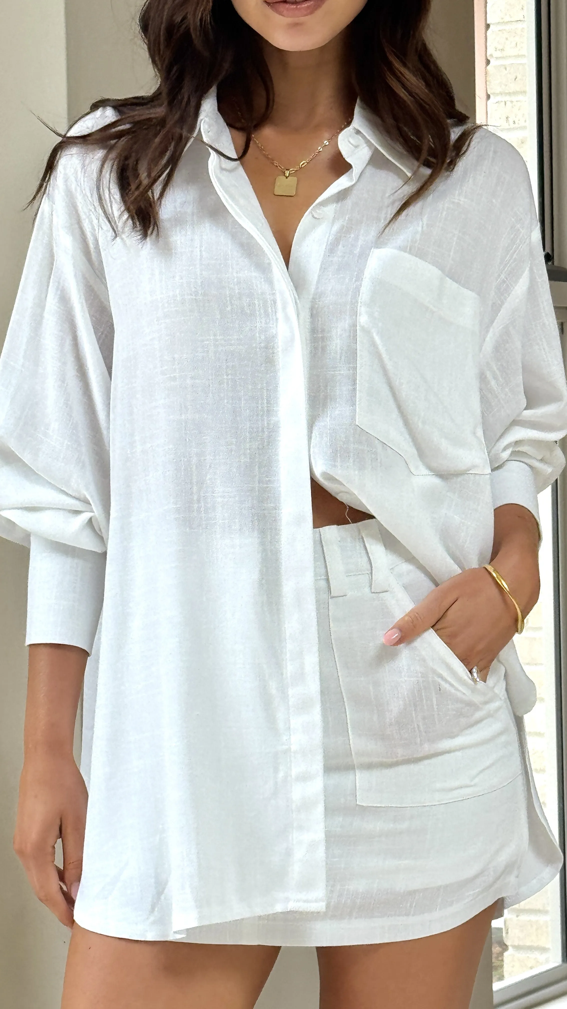 Charla Mini Skort - White