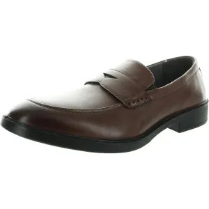 CIVIC Mens Solid Faux Leather Loafers