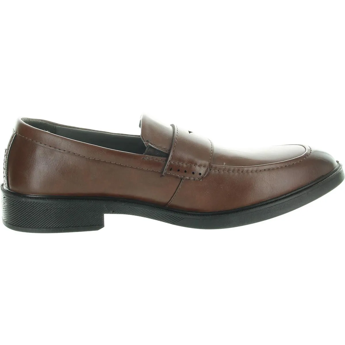 CIVIC Mens Solid Faux Leather Loafers