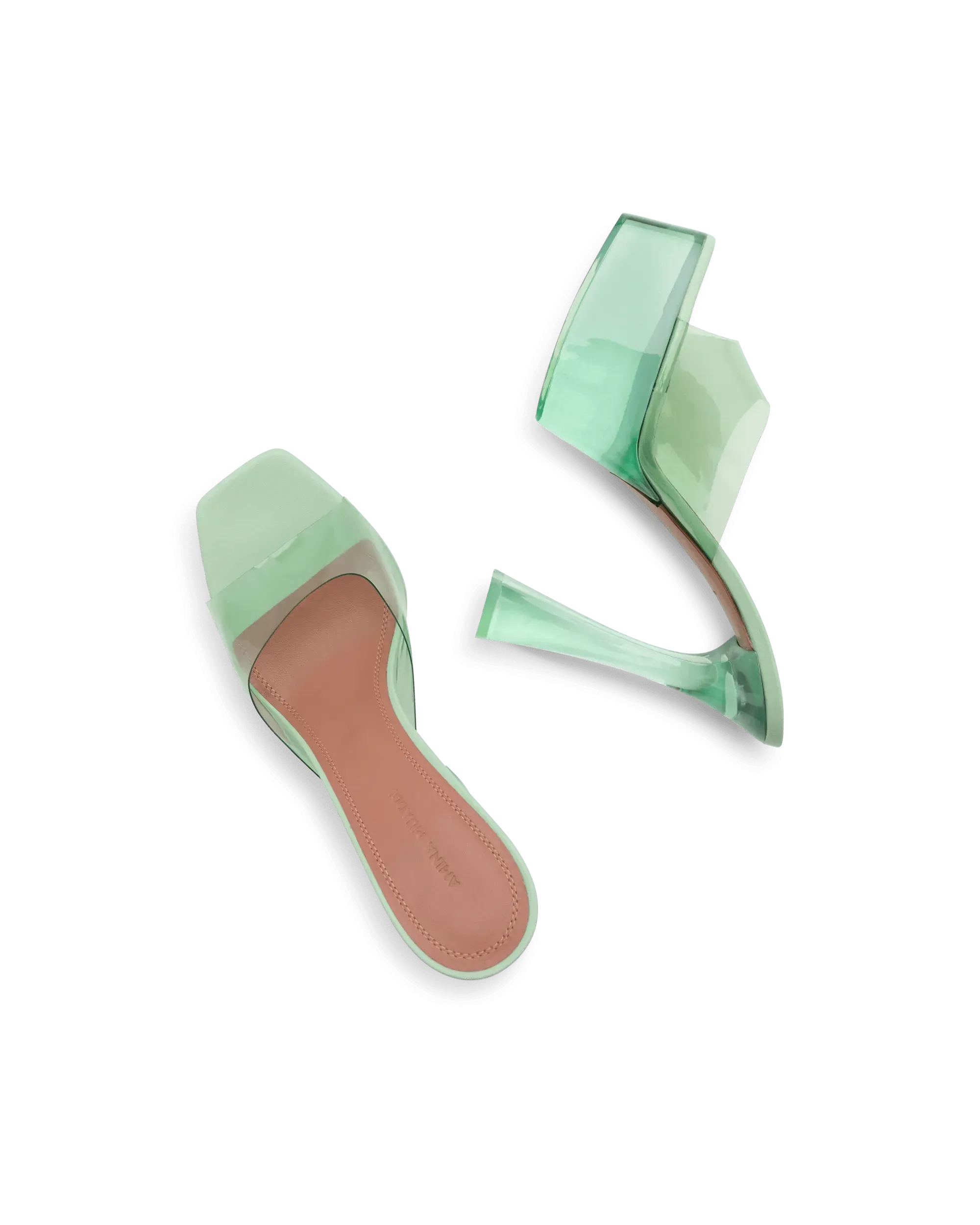 Dalida Glass Emerald Green PVC Platform Sandals