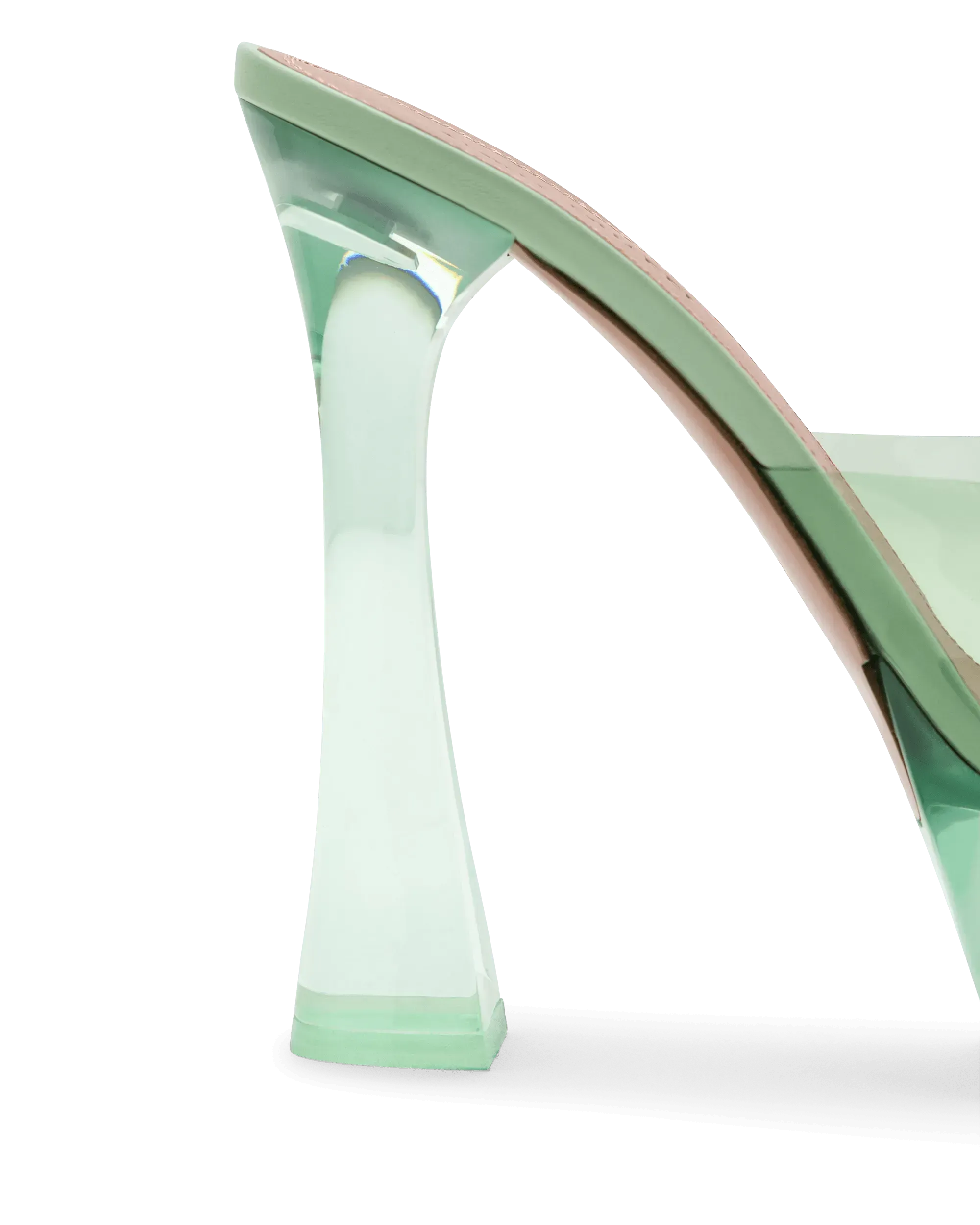Dalida Glass Emerald Green PVC Platform Sandals