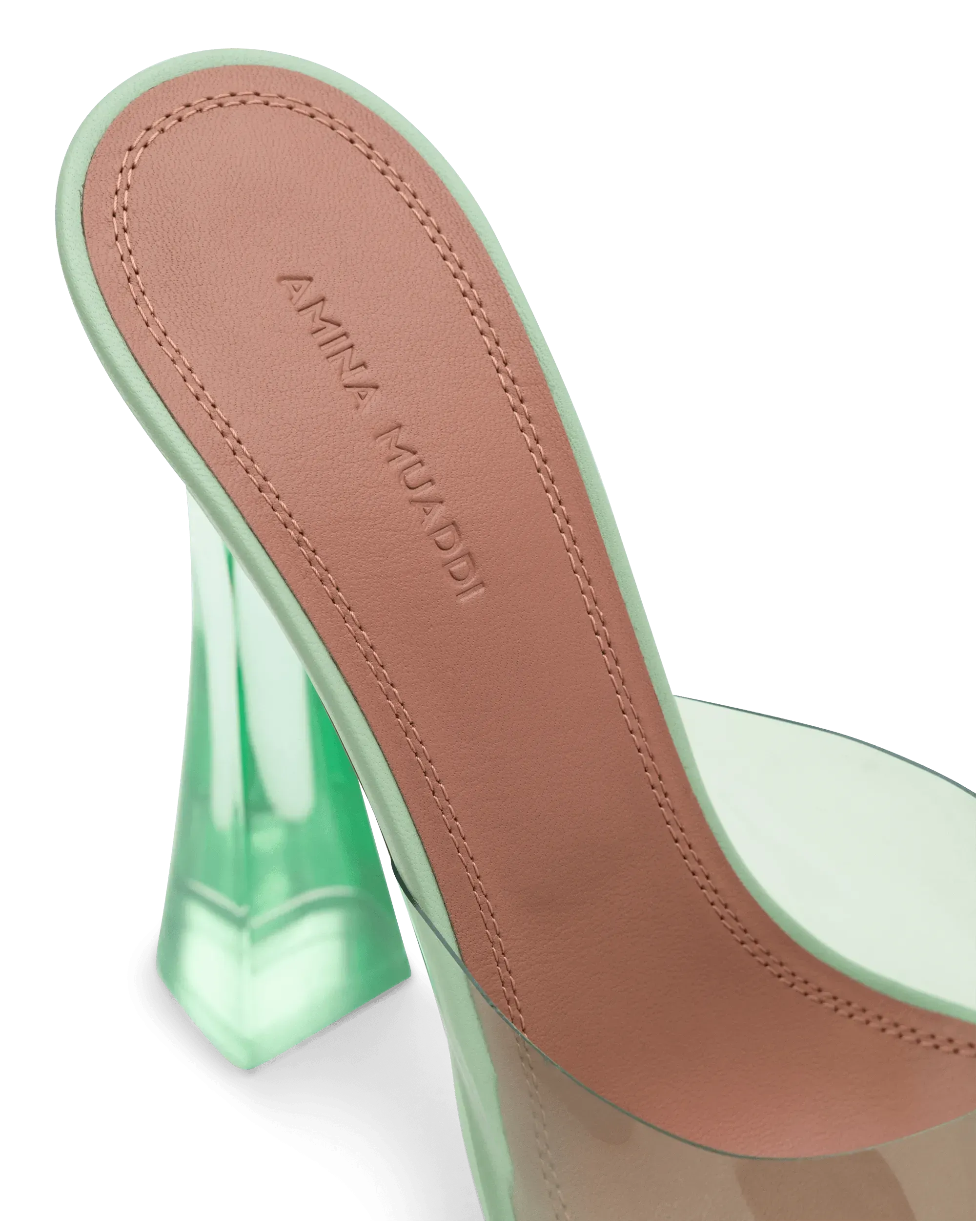 Dalida Glass Emerald Green PVC Platform Sandals