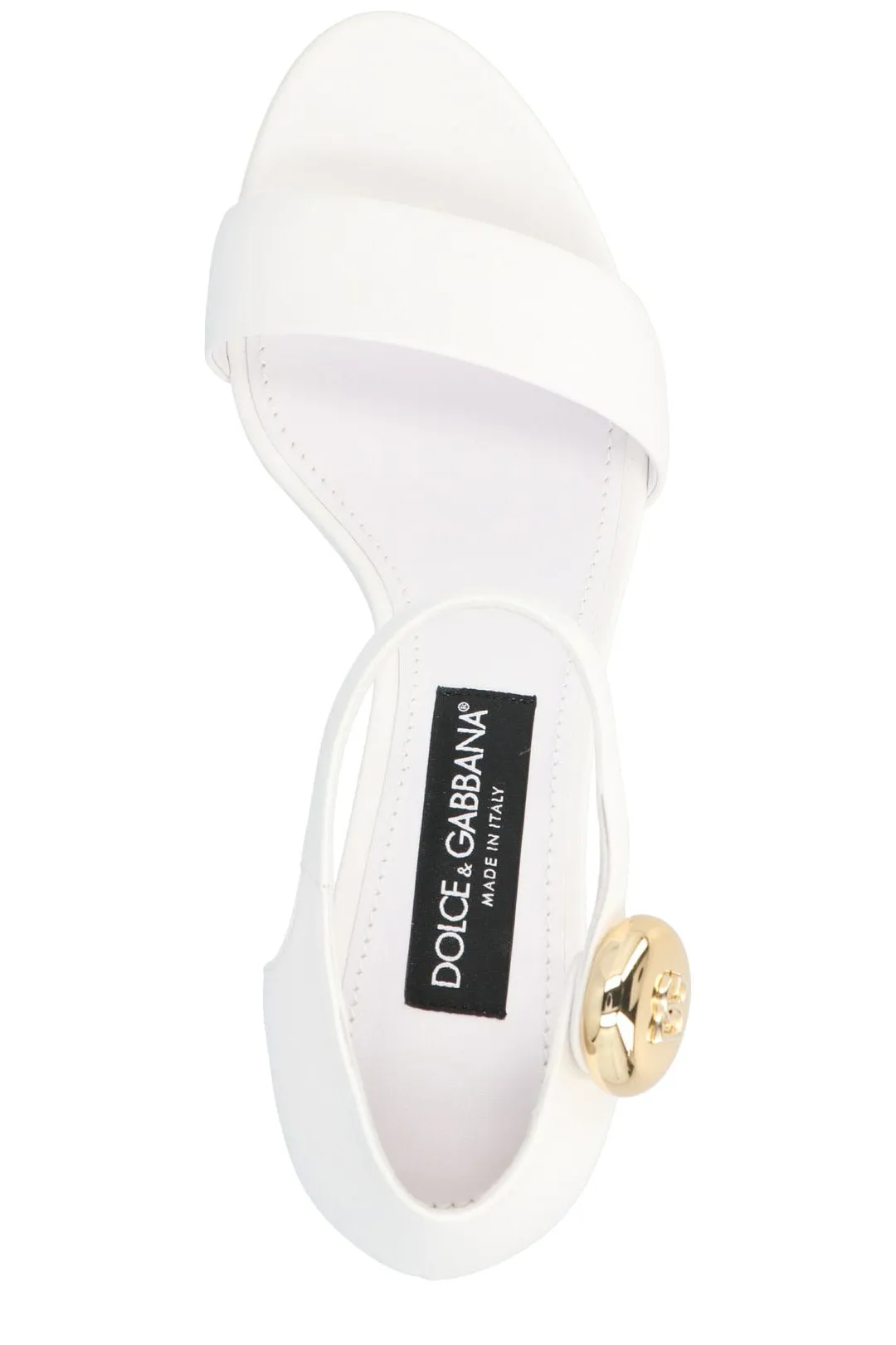 Dolce & Gabbana Logo Plaque Heeled Sandals