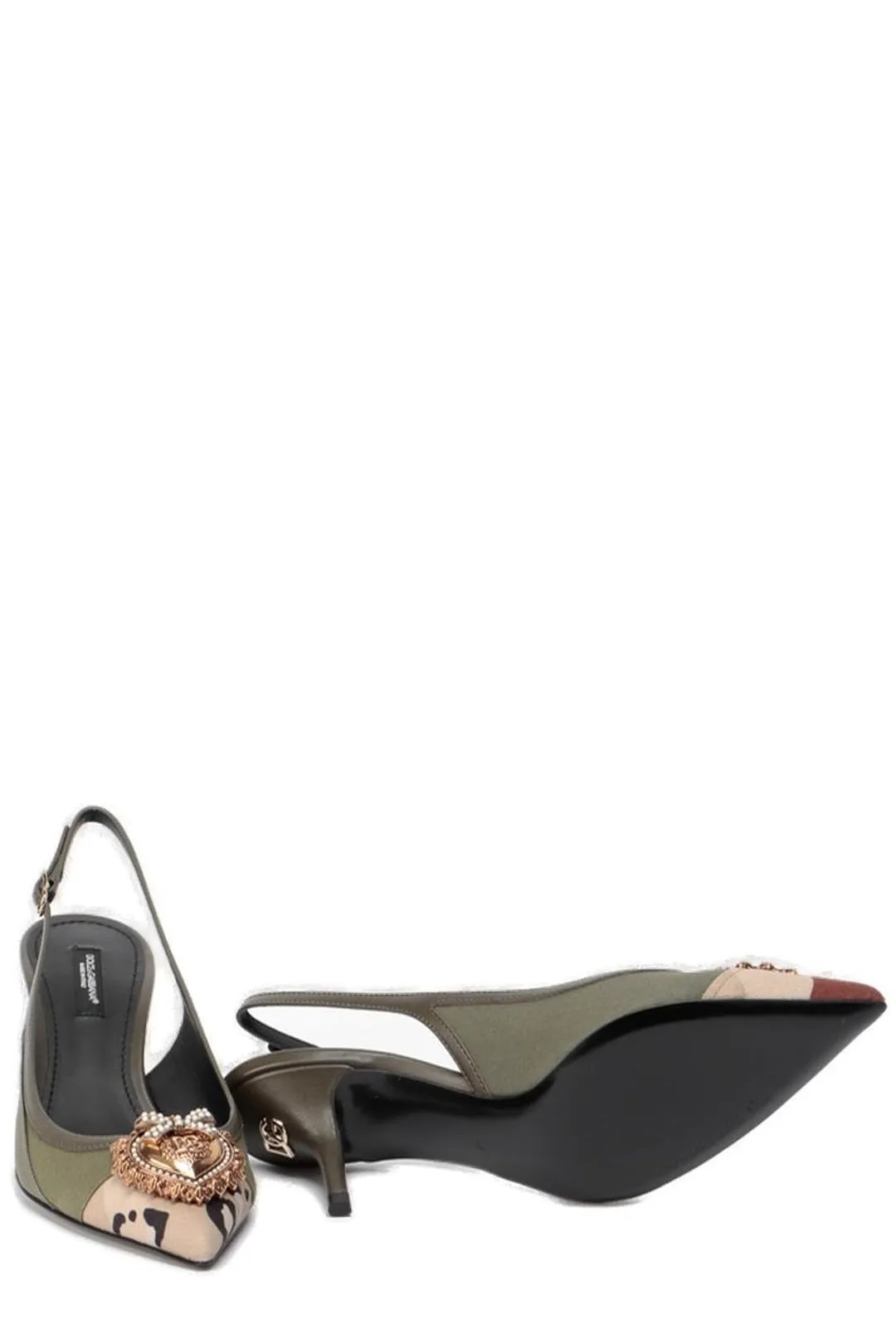 Dolce & Gabbana Patchwork Devotion Slingback Pumps