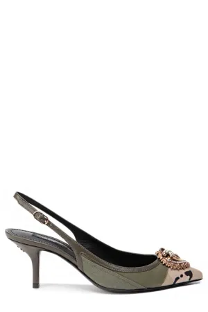 Dolce & Gabbana Patchwork Devotion Slingback Pumps