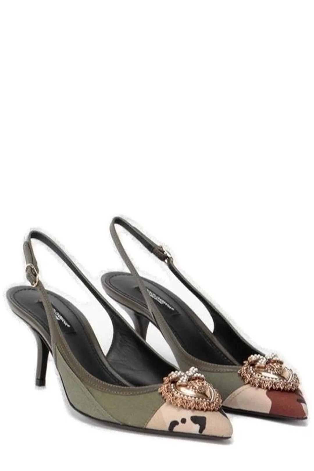 Dolce & Gabbana Patchwork Devotion Slingback Pumps
