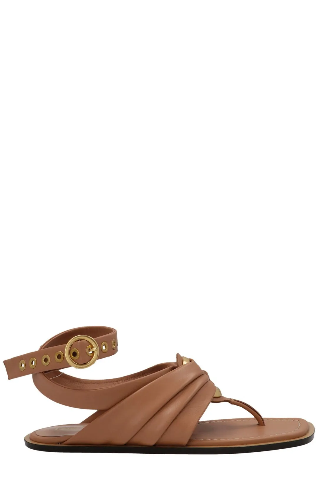 Etro Logo Engraved Eyelet Detailed Sandals