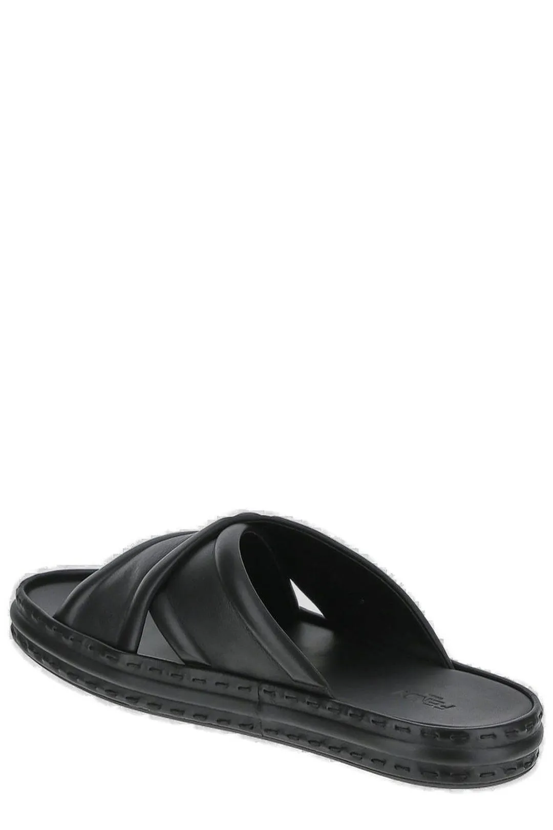 Fendi Logo Embossed Slip-On Sandals