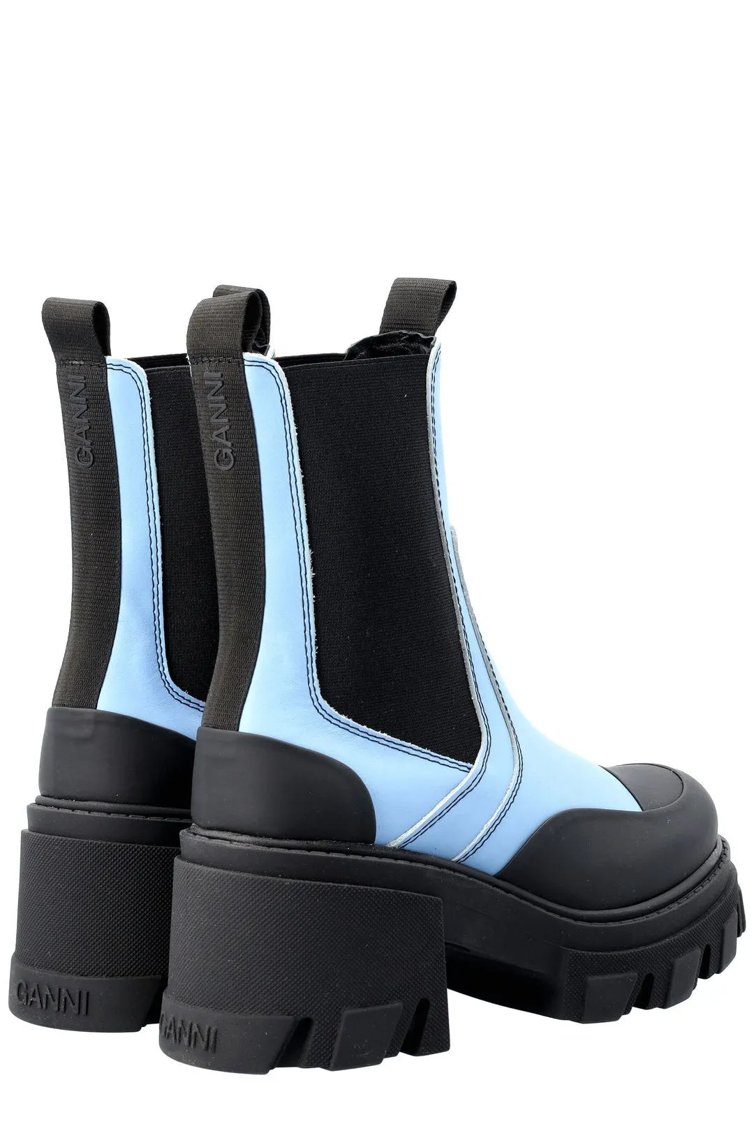 Ganni Two-Tone Slip-On Chelsea Boots