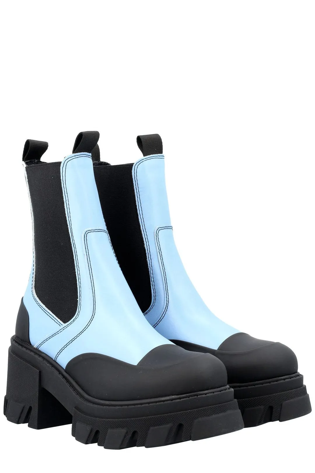 Ganni Two-Tone Slip-On Chelsea Boots