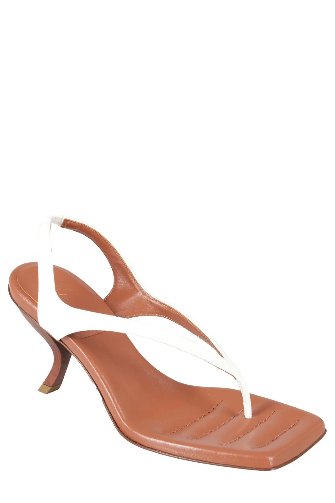 GIA BORGHINI Square Toe Slip-On Sandals