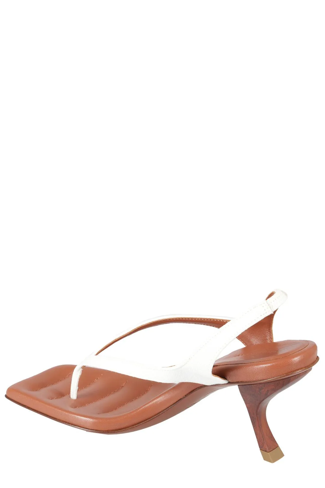 GIA BORGHINI Square Toe Slip-On Sandals