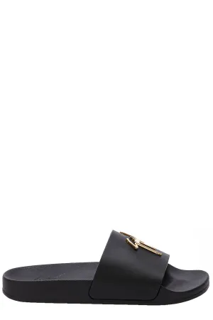 Giuseppe Zanotti Brett Logo Plaque Slides