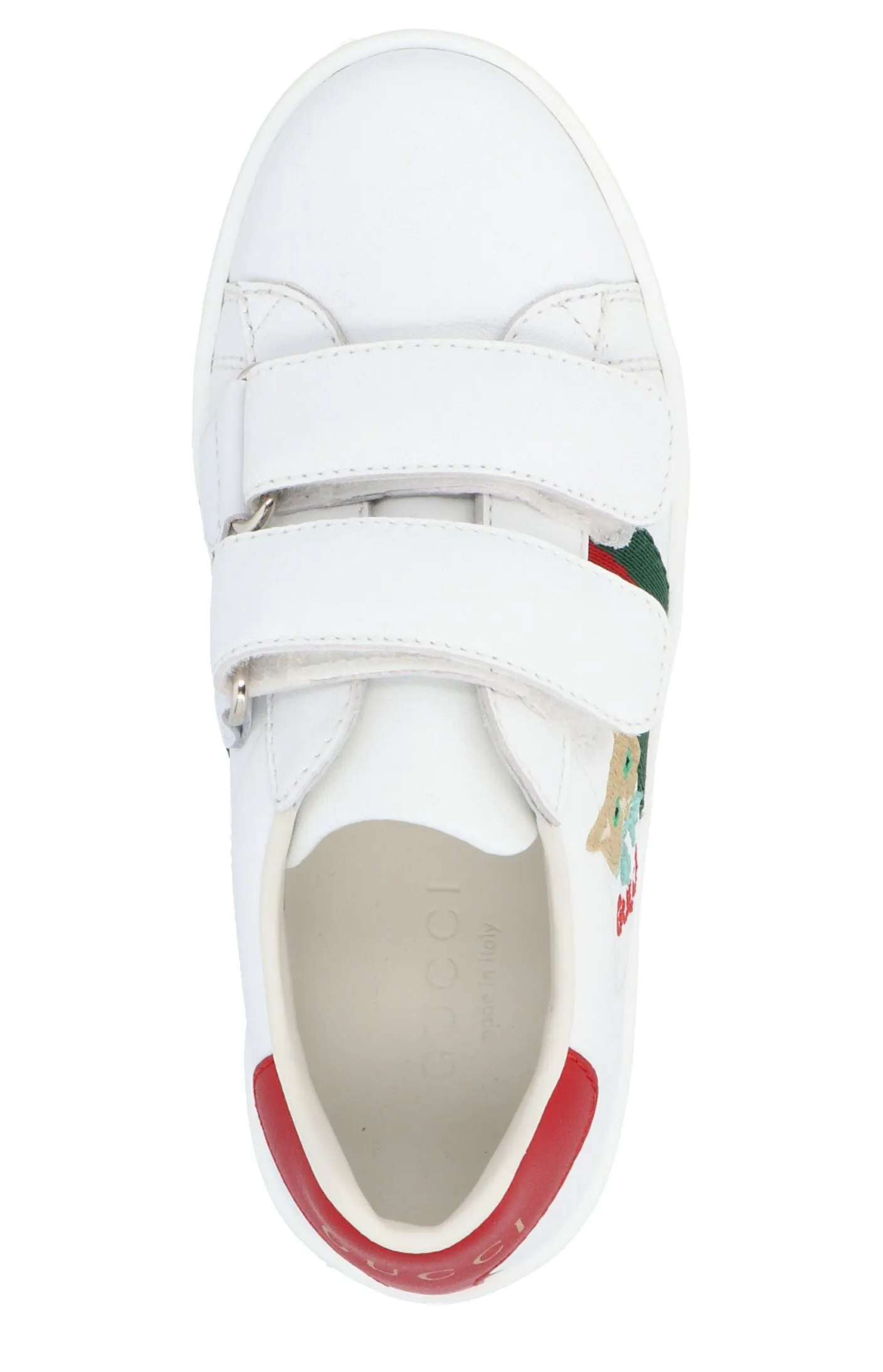 Gucci Kids Ace Cat Embroidered Sneakers