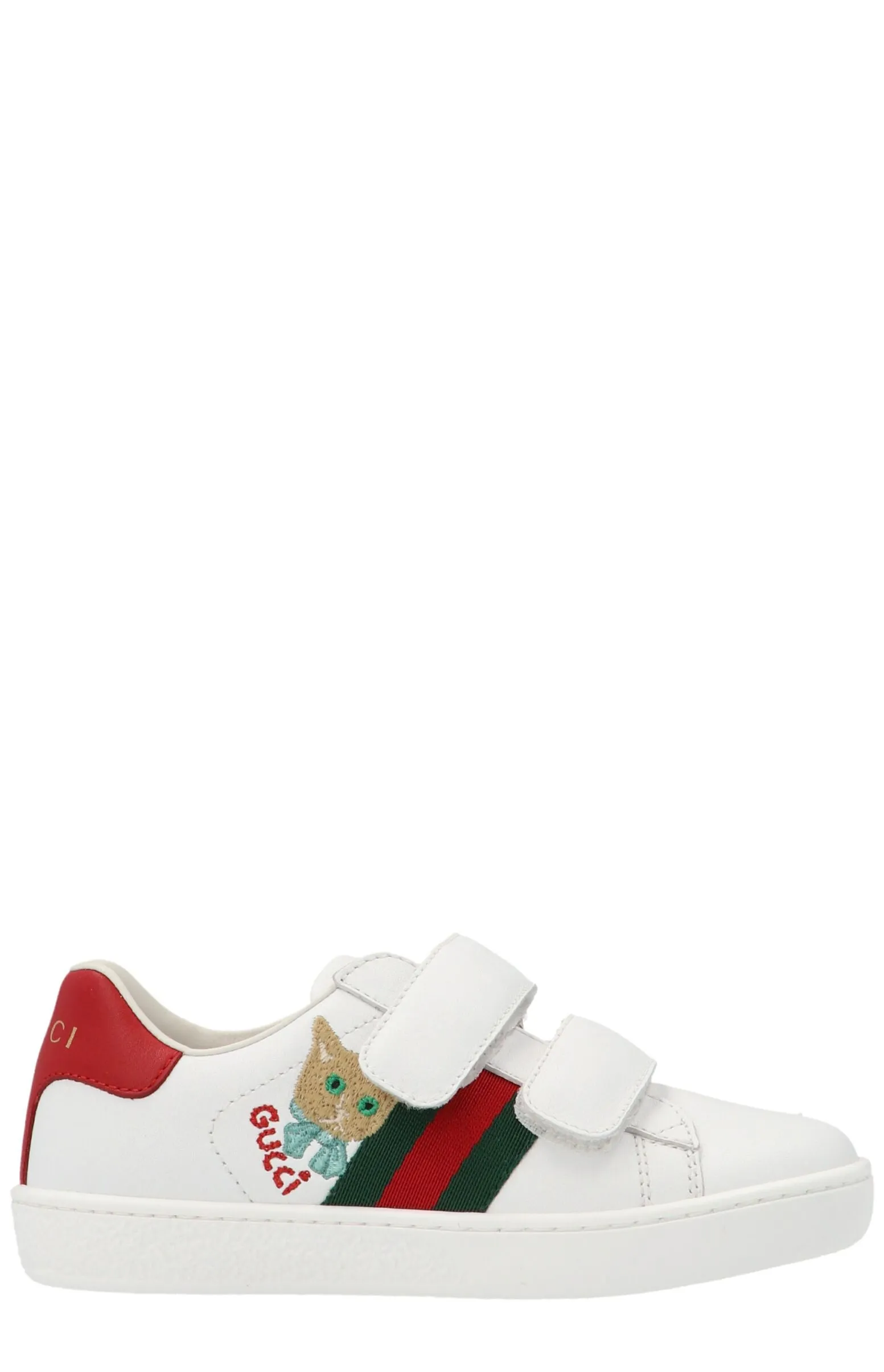 Gucci Kids Ace Cat Embroidered Sneakers
