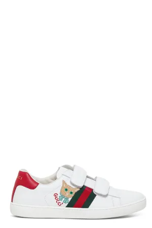 Gucci Kids Ace Cat Patch Sneakers