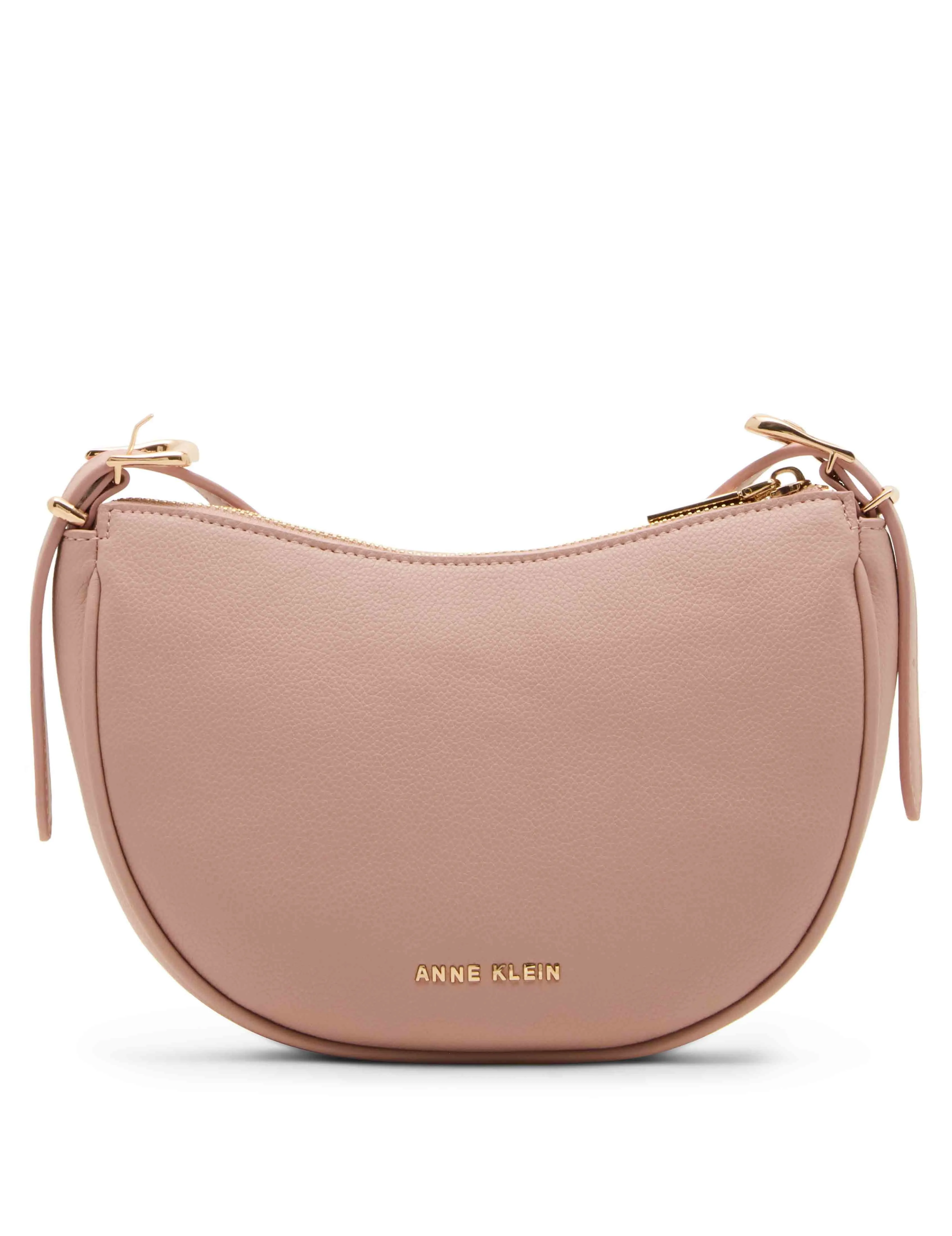 Half Moon Sculpted Buckle Crossbody with Adjustable Strap