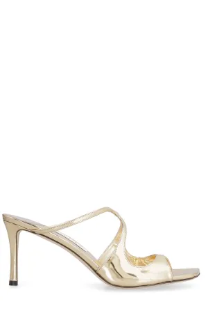 Jimmy Choo Squared Toe Slip-On Sandals