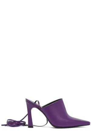 Just Cavalli Tie-Fastening Square Toe Pumps