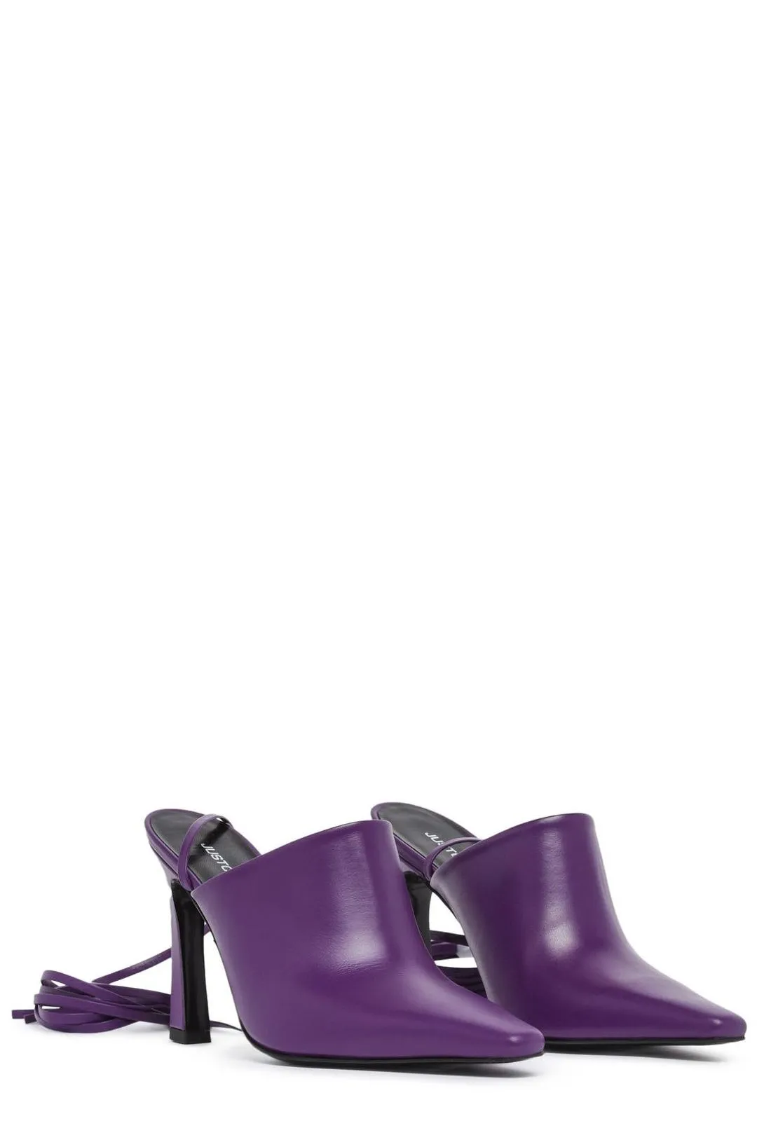 Just Cavalli Tie-Fastening Square Toe Pumps