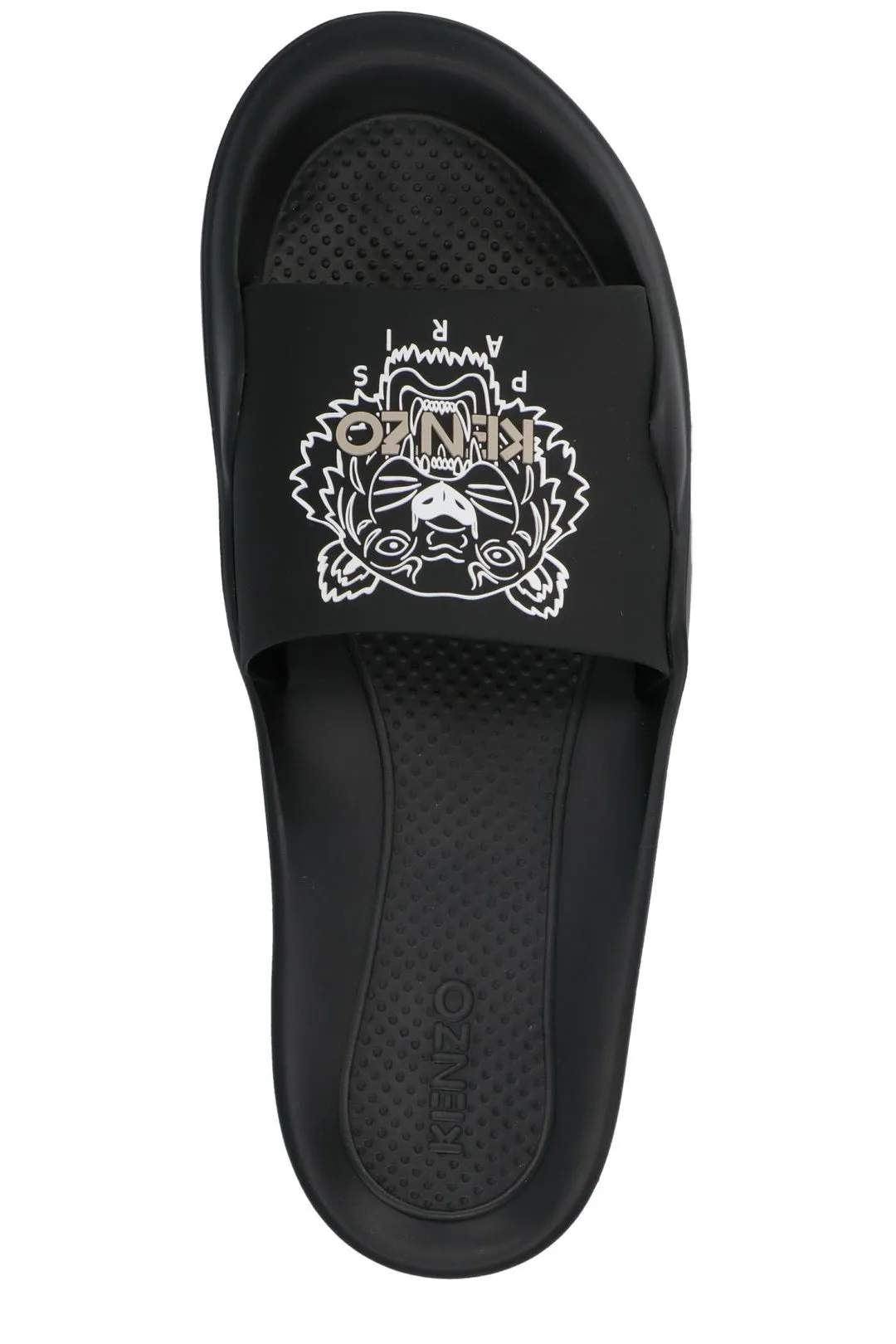 Kenzo Tiger Logo Detailed Slip-On Slides