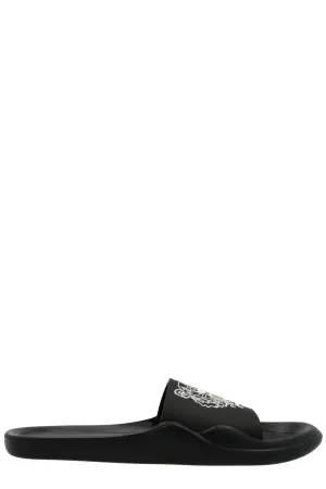 Kenzo Tiger Logo Detailed Slip-On Slides
