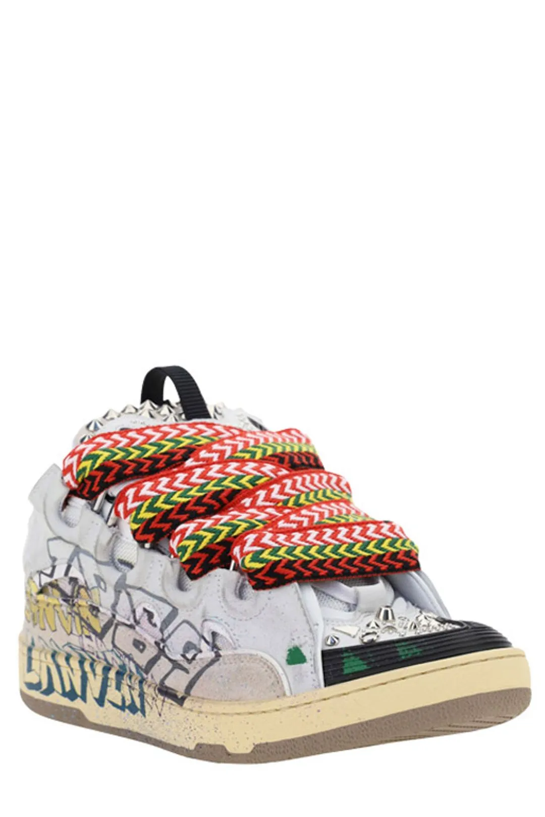 Lanvin Curb Graffiti Printed Sneakers