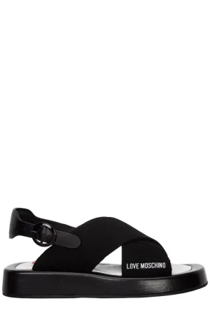 Love Moschino Logo Printed Open-Toe Sandals