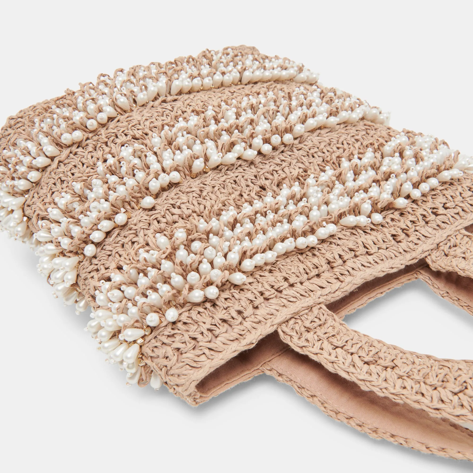 MALLORCA HANDBAG NATURAL PEARL RAFFIA
