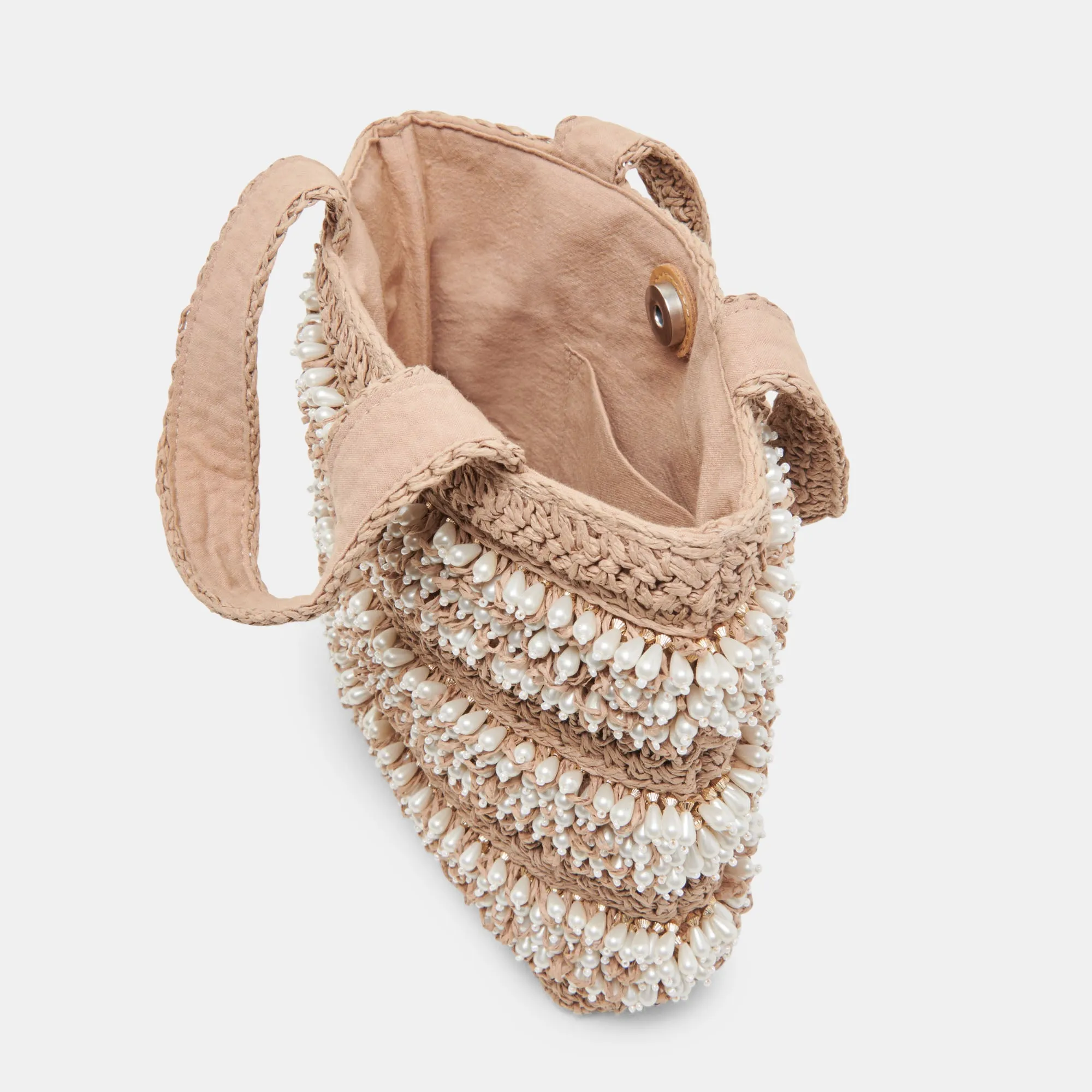 MALLORCA HANDBAG NATURAL PEARL RAFFIA