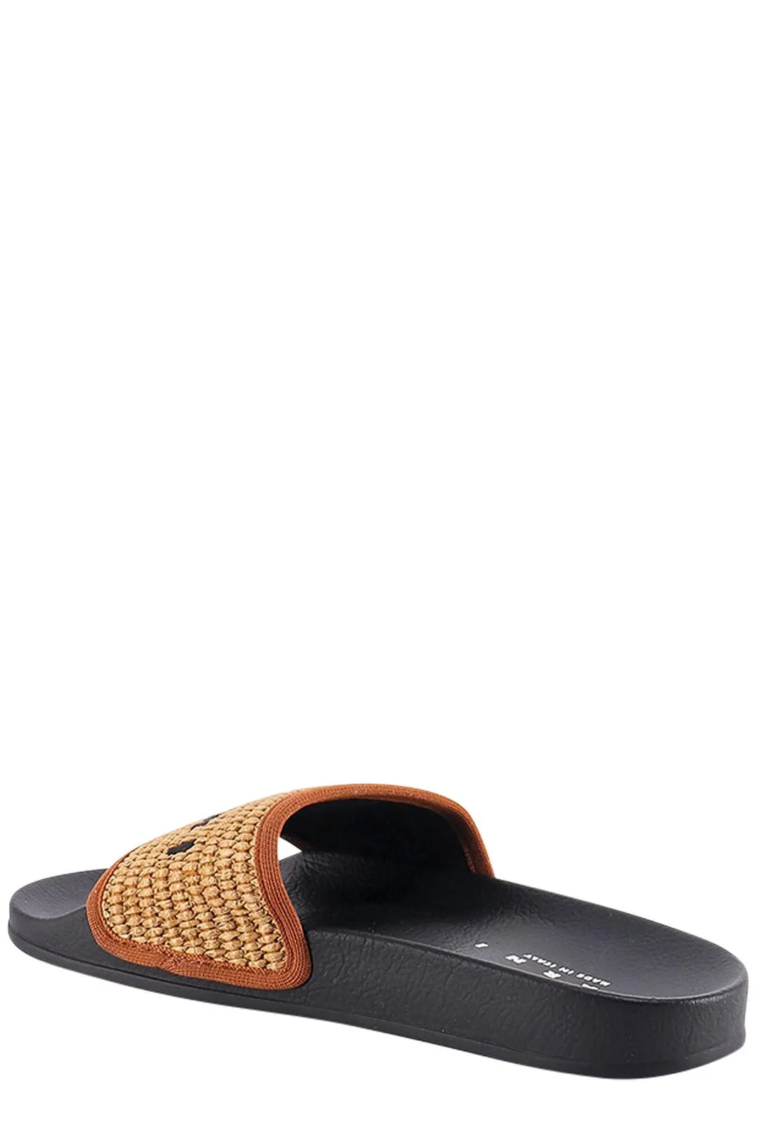 Marni Logo Embroidered Slip-On Slides