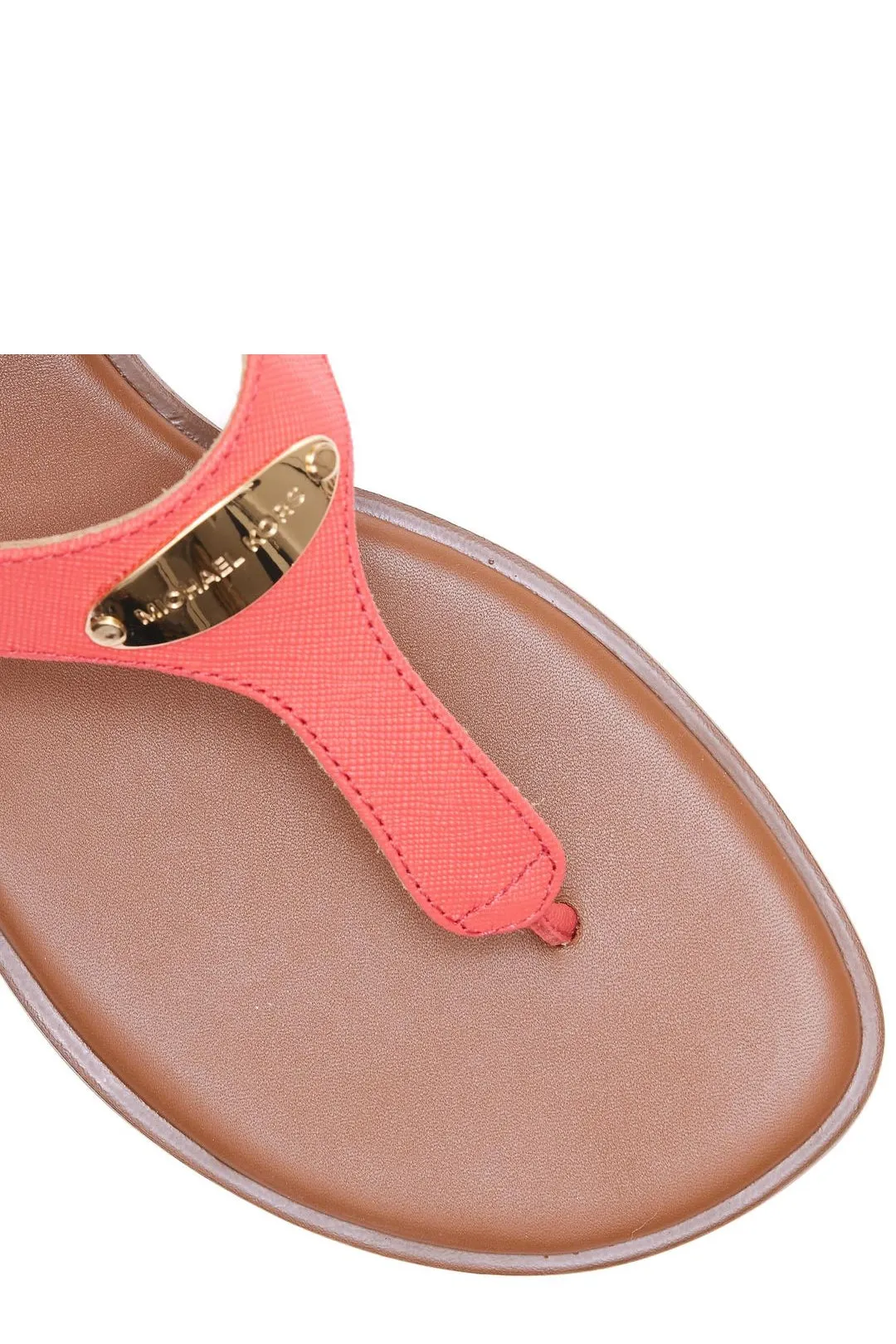 Michael Michael Kors Logo Plaque Thong Sandals