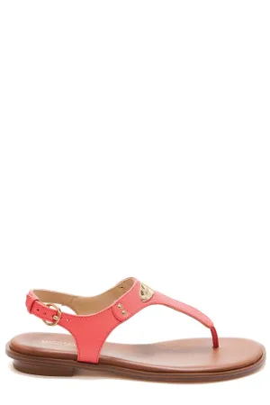 Michael Michael Kors Logo Plaque Thong Sandals
