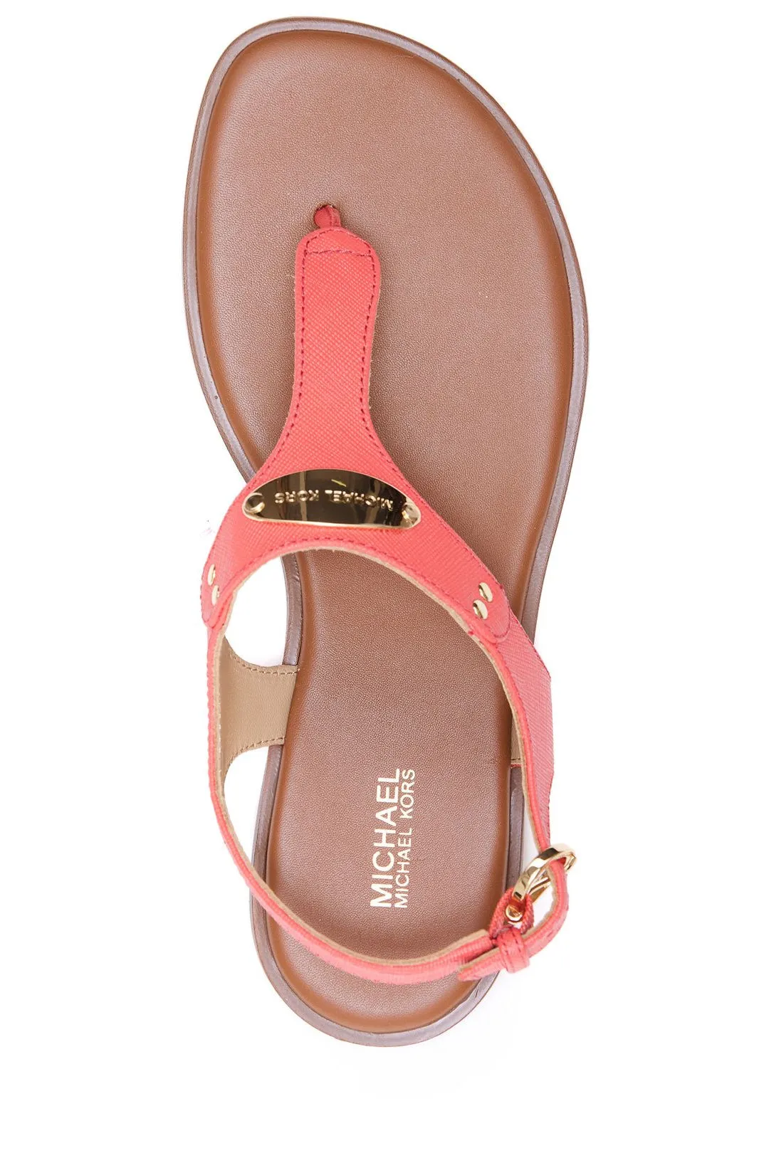 Michael Michael Kors Logo Plaque Thong Sandals