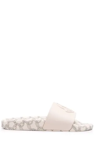 Moncler Logo Embossed Slip-On Slides