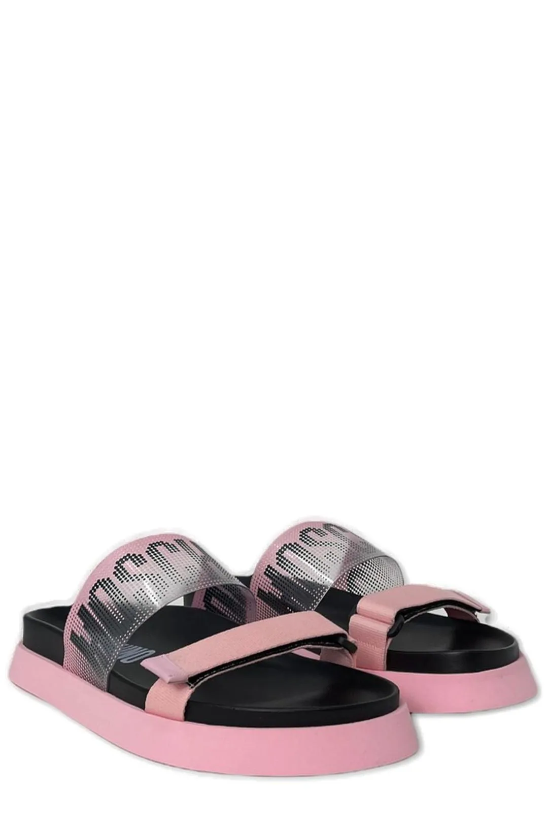 Moschino Logo Printed Slide-On Sandals