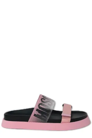 Moschino Logo Printed Slide-On Sandals