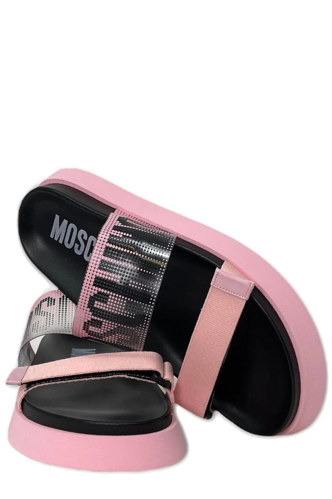Moschino Logo Printed Slide-On Sandals