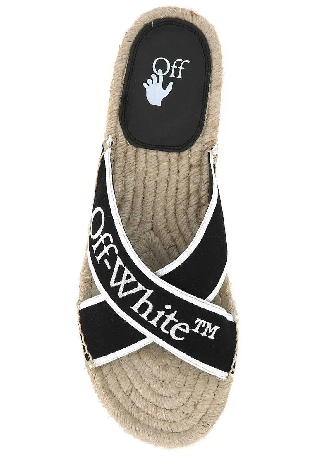 Off-White Crisscross Slip-On Sandals